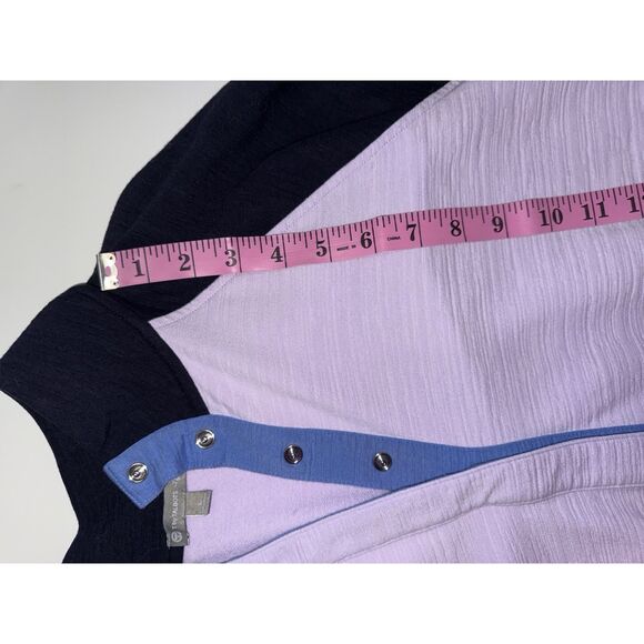 Talbots Slub Terry Pullover Sweatshirt Colorblock Raglan UPF Stretch Gym Large - Picture 12 of 15